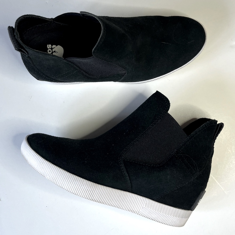 Sorel Out N About Slip-On Women's Wedge - Size 8 Black - Picture 3 of 10